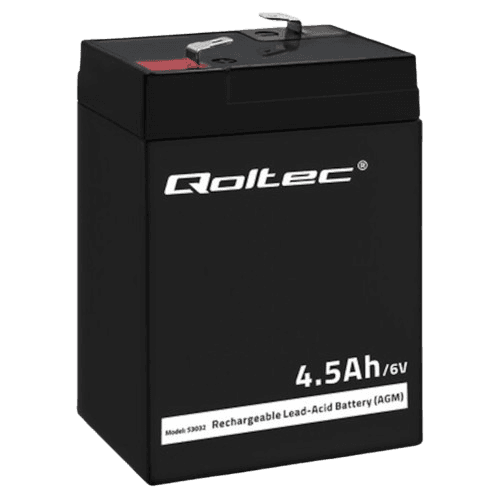 Qoltec AGM batéria | 6V | 4,5Ah | max. 67,5A